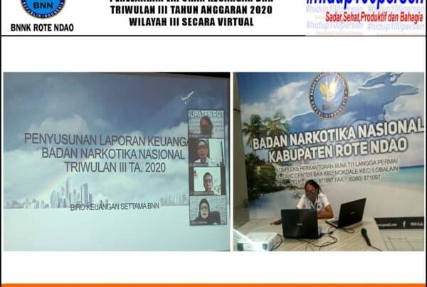 Mengikiti Rapat Rekonsiliasi dan Penelahaan Penyusunan Laporan Keuangan Triwulan III BNN T.A 2020 Wilayah III Secara Virtual.