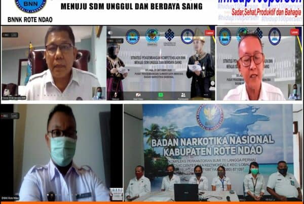 Mengikuti Webinar Strategi Pengembangan Kompetensi ASN BNN menuju SDM Unggul dan Berdaya Saing