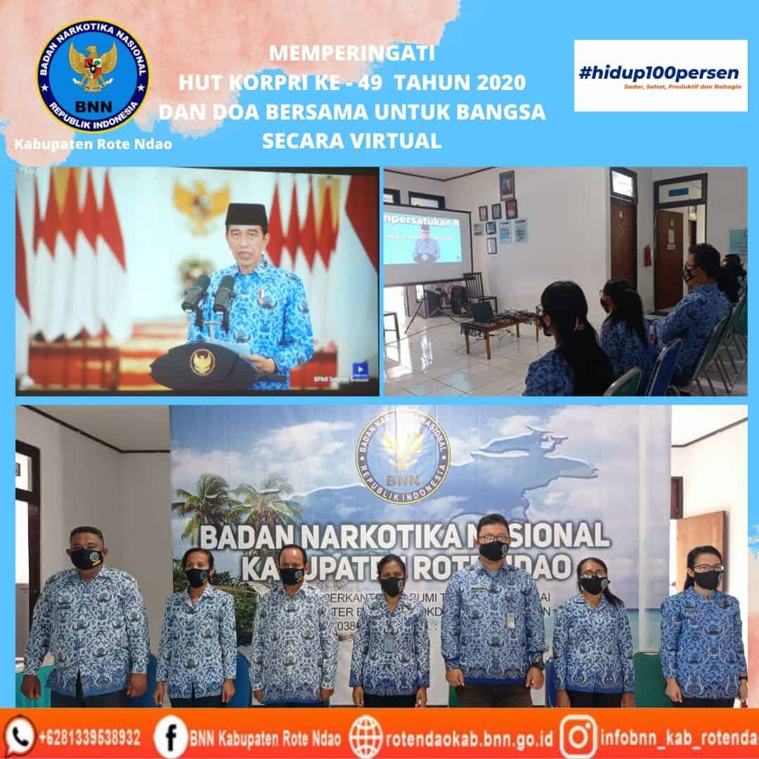 Memperingati HUT KORPRI ke – 49 Tahun 2020 dan Doa Bersama untuk Bangsa Secara Virtual Memperingati HUT KORPRI ke – 49 Tahun 2020 dan Doa Bersama untuk Bangsa Secara Virtual