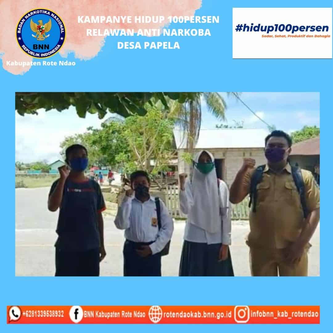 Kampanye Hidup 100persen Relawan Anti Narkoba Desa Papela Konsep Otomatis