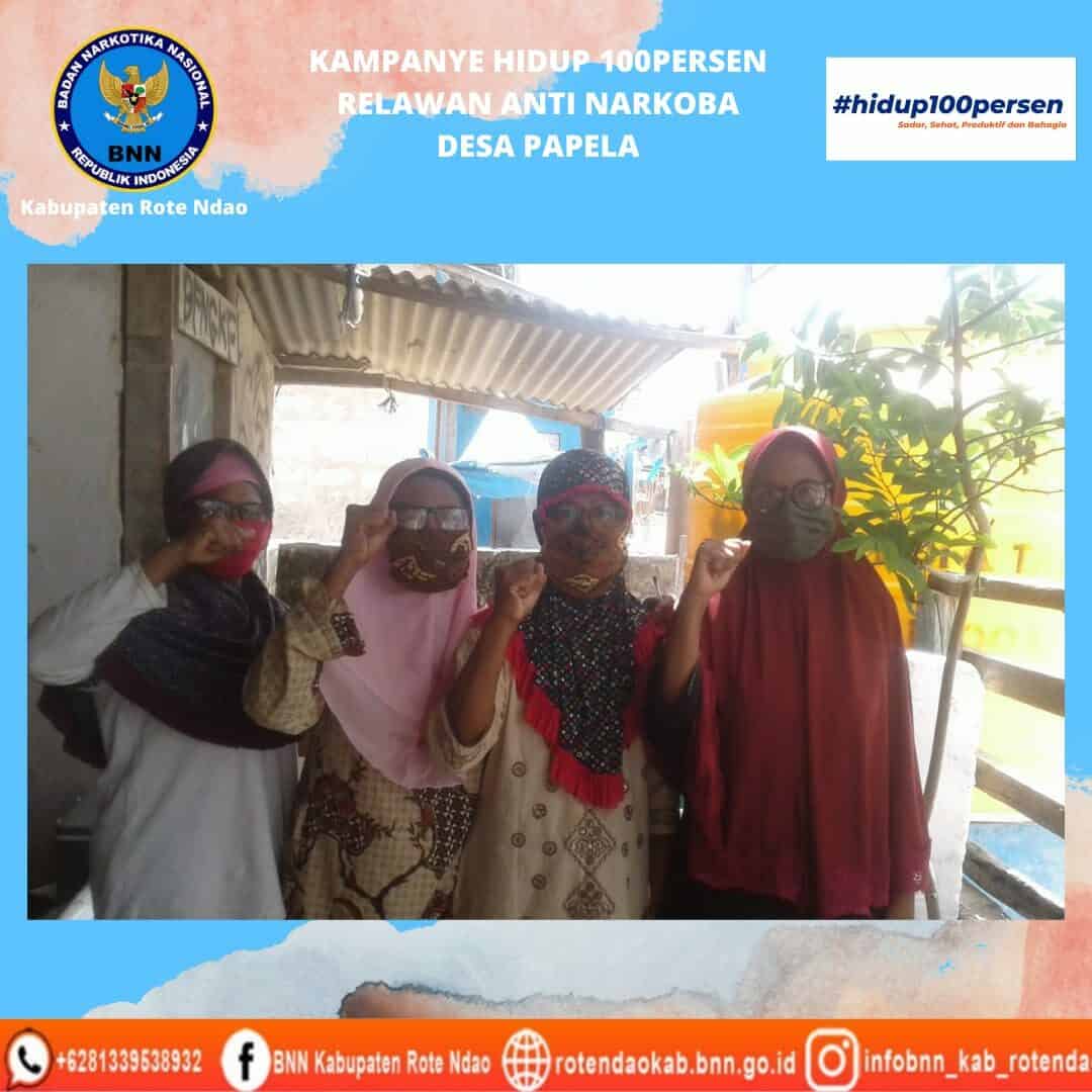 Kampanye Hidup 100persen Relawan Anti Narkoba Desa Papela Kampanye Hidup 100persen Relawan Anti Narkoba Desa Papela