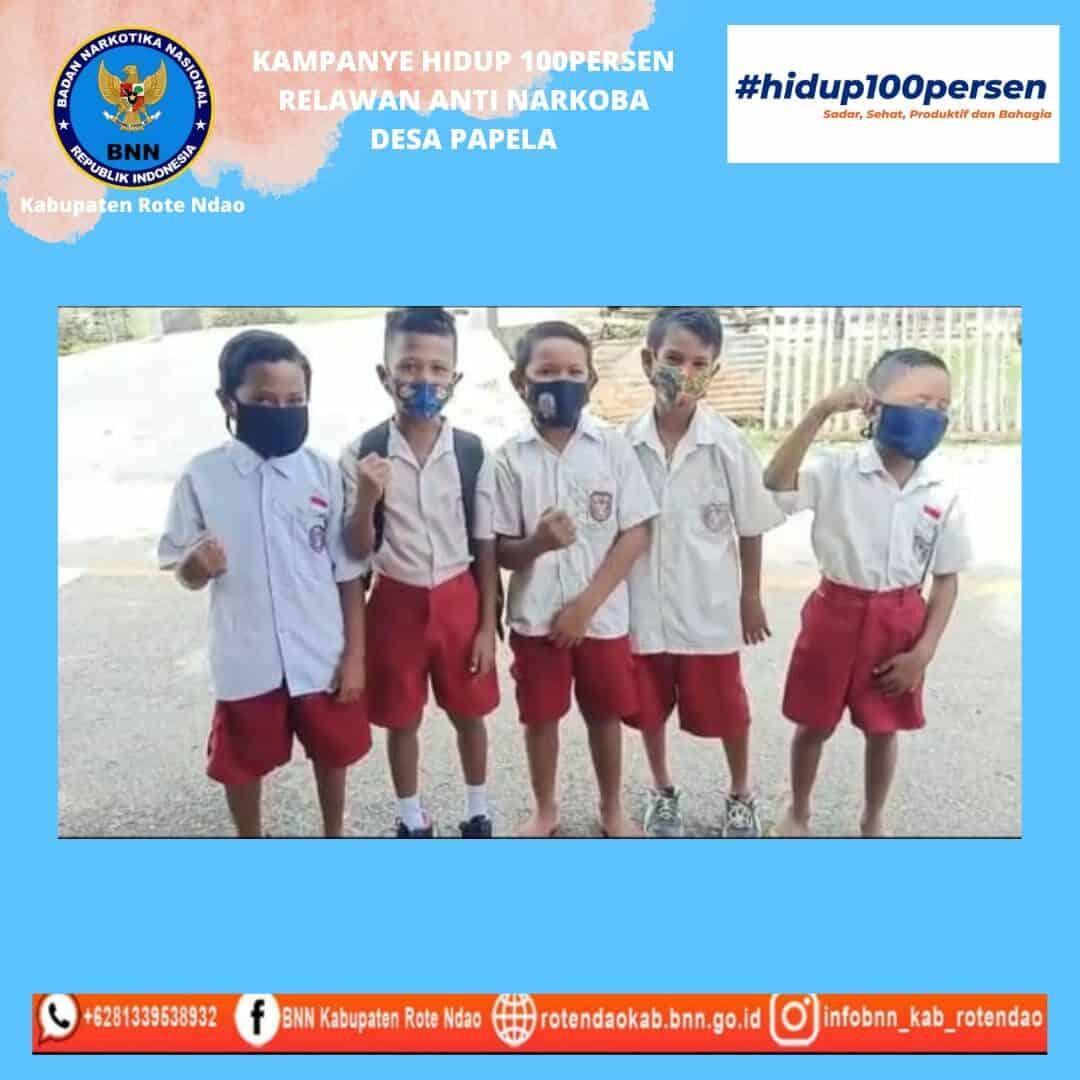 Kampanye Hidup 100persen Relawan Anti Narkoba Desa Papela Konsep Otomatis