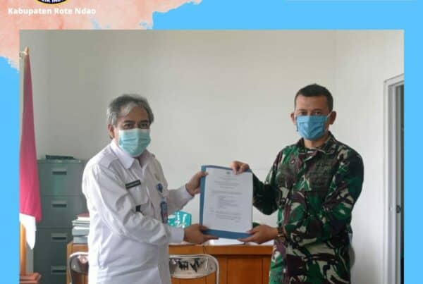Kepala BNNK Rote Ndao melakukan kunjungan kerja Koordinasi P4GN dengan DANDIM 1627 Rote