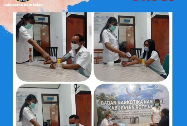 Cegah Covid-19, BNNK Rote Ndao Lakukan Tes Suhu Tubuh Pegawai