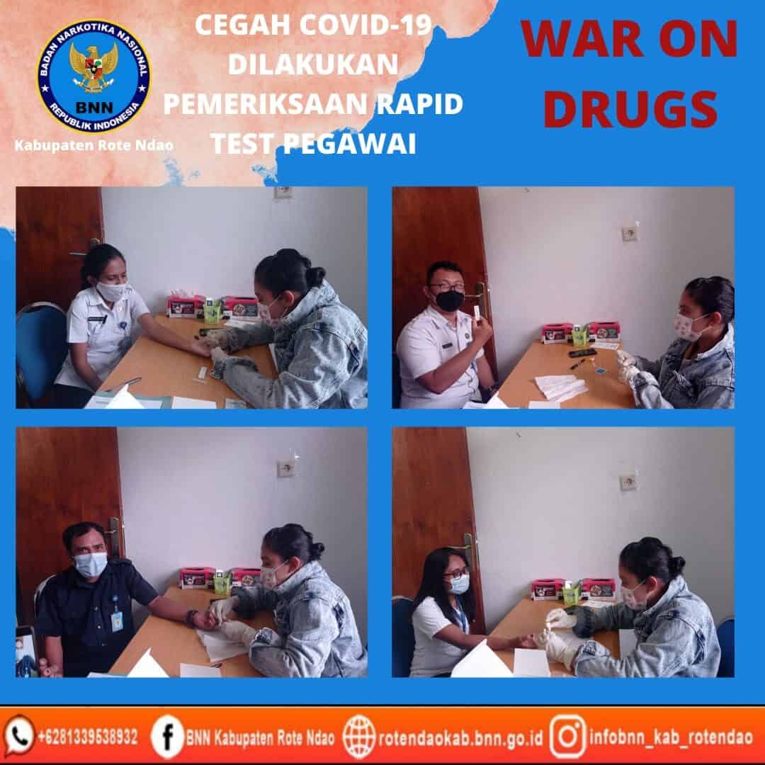 Cegah Covid-19, dilakukan Pemeriksaan Rapid Test Pegawai BNNK Rote Ndao Cegah Covid-19, dilakukan Pemeriksaan Rapid Test Pegawai BNNK Rote Ndao