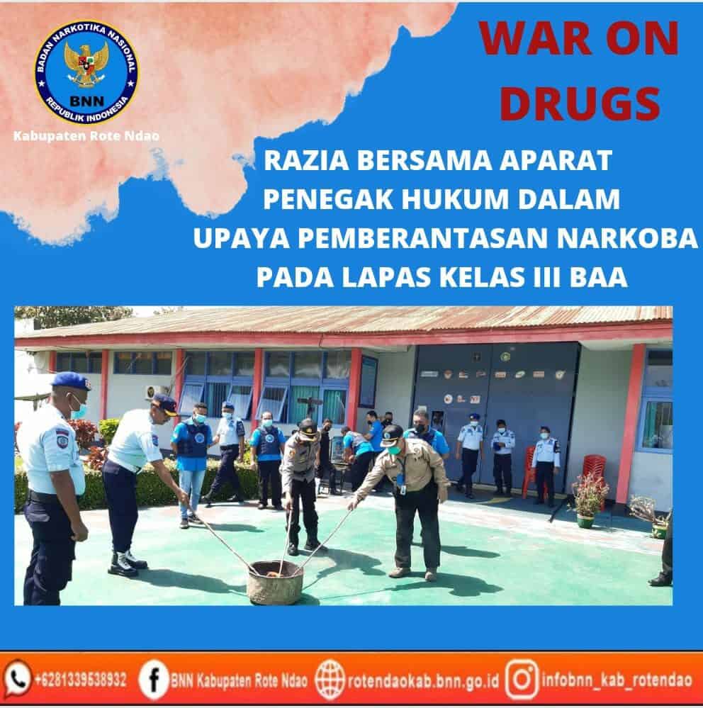 Razia bersama Aparat Penegak Hukum Dalam Upaya Pemberantasan Narkoba pada Lapas Kelas III Baa Razia bersama Aparat Penegak Hukum Dalam Upaya Pemberantasan Narkoba pada Lapas Kelas III Baa