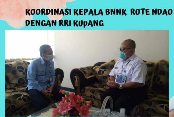 Koordinasi Kepala BNNK Rote Ndao dengan Kepala RRI Kupang terkait pemutaran lagu War On Drugs