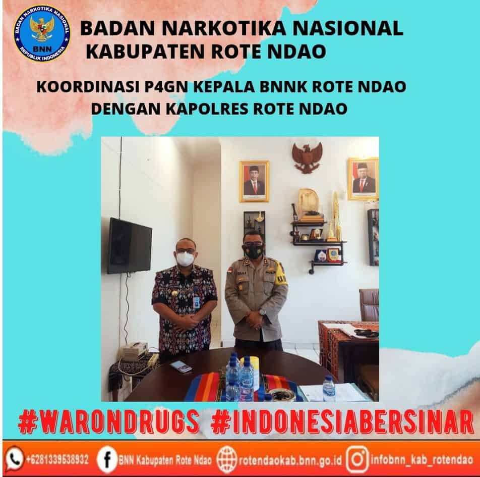 Koordinasi P4GN Kepala BNNK Rote Ndao dengan Kapolres Rote Ndao Koordinasi P4GN Kepala BNNK Rote Ndao dengan Kapolres Rote Ndao