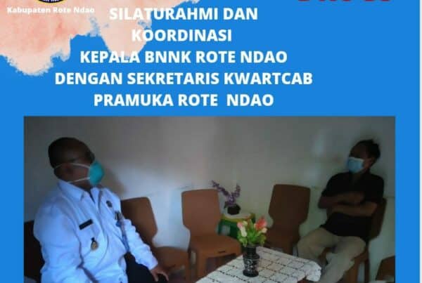 Silaturahmi dan Koordinasi Kepala BNNK Rote Ndao dengan Sekretaris Kwartcab Gerakan Pramuka Rote Ndao