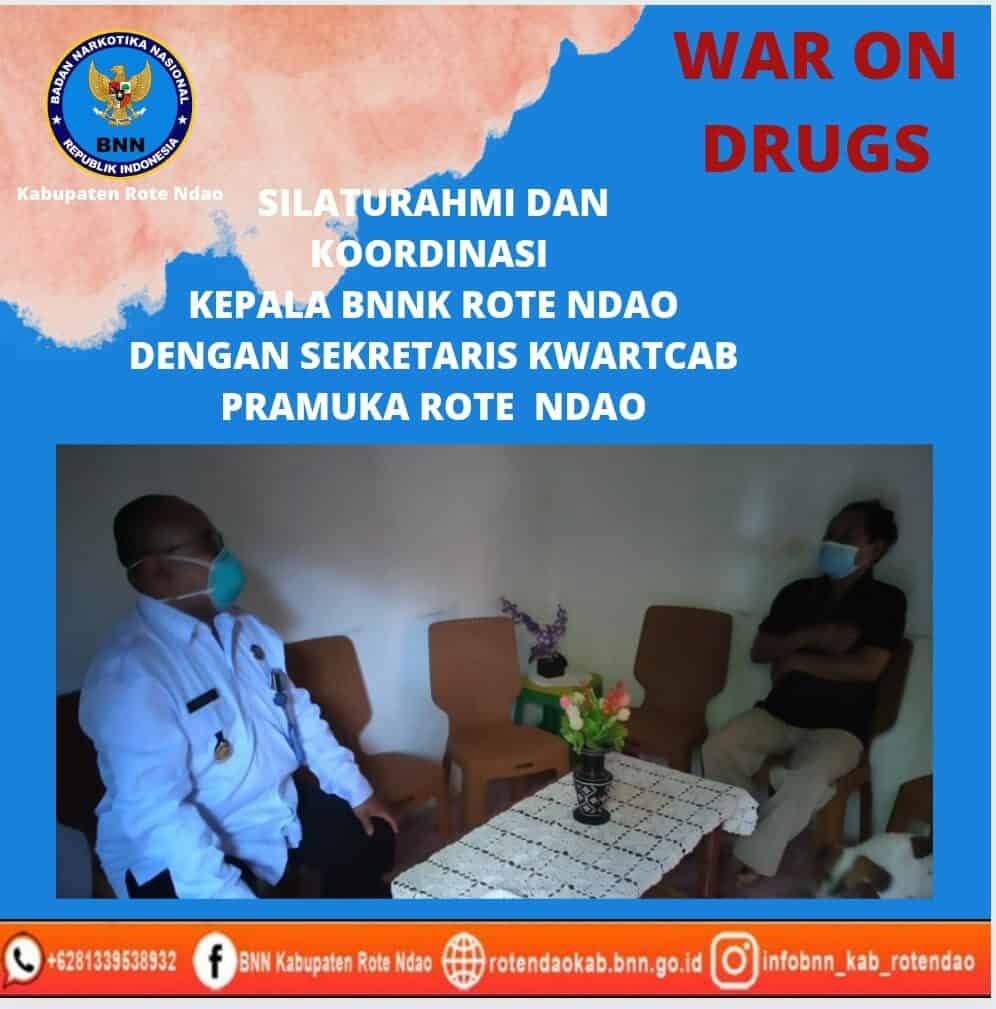 Silaturahmi dan Koordinasi Kepala BNNK Rote Ndao dengan Sekretaris Kwartcab Gerakan Pramuka Rote Ndao Silaturahmi dan Koordinasi Kepala BNNK Rote Ndao dengan Sekretaris Kwartcab Gerakan Pramuka Rote Ndao