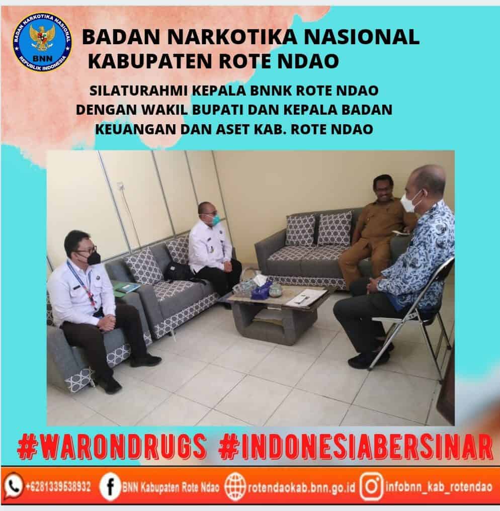 Silaturahmi Kepala BNNK Rote Ndao dengan Wakil Bupati dan Kepala Badan Keuangan dan Aset Kabupaten Rote Ndao Silaturahmi Kepala BNNK Rote Ndao dengan Wakil Bupati dan Kepala Badan Keuangan dan Aset Kabupaten Rote Ndao