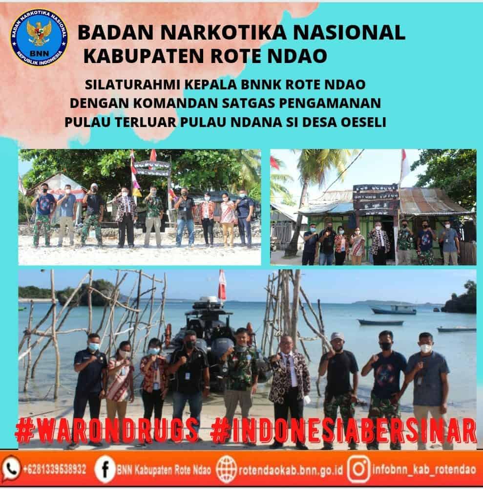 Silaturahmi Kepala BNNK Rote Ndao dengan Komandan Satgas Pengamanan Pulau terluar Pulau Ndana Silaturahmi Kepala BNNK Rote Ndao dengan Komandan Satgas Pengamanan Pulau terluar Pulau Ndana