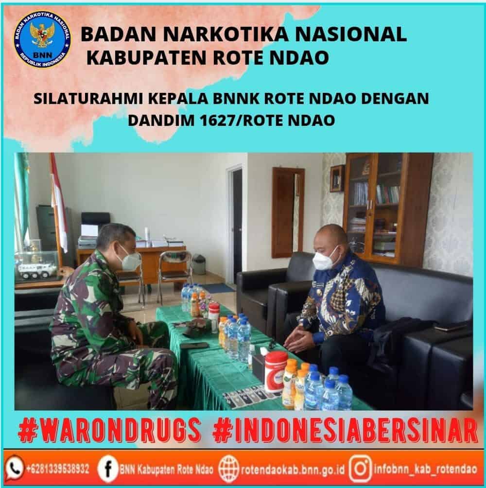 Silaturahmi Kepala BNNK Rote Ndao dengan DANDIM 1627/Rote Ndao Silaturahmi Kepala BNNK Rote Ndao dengan DANDIM 1627/Rote Ndao