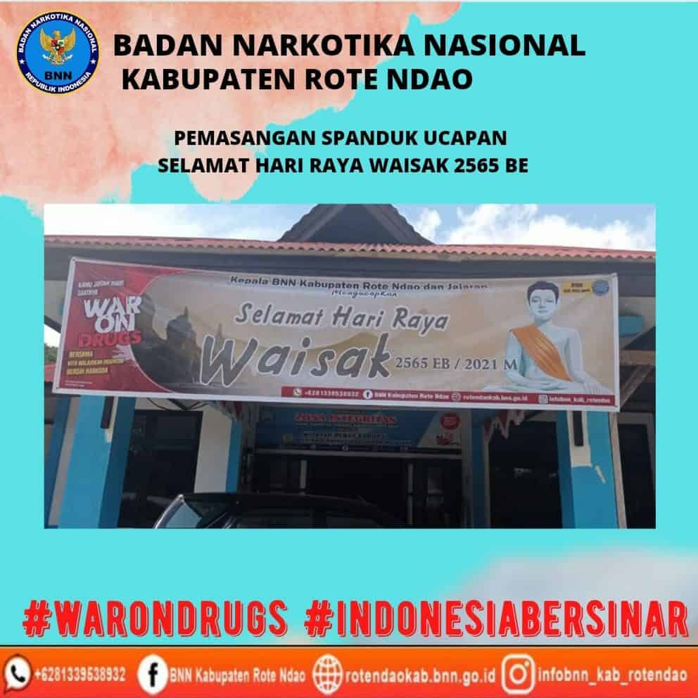Pemasangan Spanduk Ucapan Selamat Hari Raya Waisak 2565 BE/2021 M Pemasangan Spanduk Ucapan Selamat Hari Raya Waisak 2565 BE/2021 M