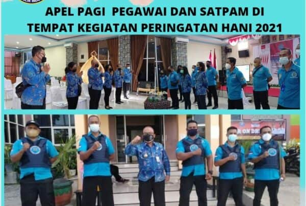 Apel Pagi Pegawai dan Satpam BNNK Rote Ndao di tempat kegiatan Peringatan HANI 2021