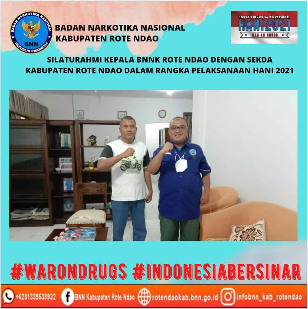 Silaturahmi Kepala BNNK Rote Ndao Dengan Sekda Kabupaten Ndao dalam rangka pelaksanaan HANI 2021 Silaturahmi Kepala BNNK Rote Ndao Dengan Sekda Kabupaten Ndao dalam rangka pelaksanaan HANI 2021