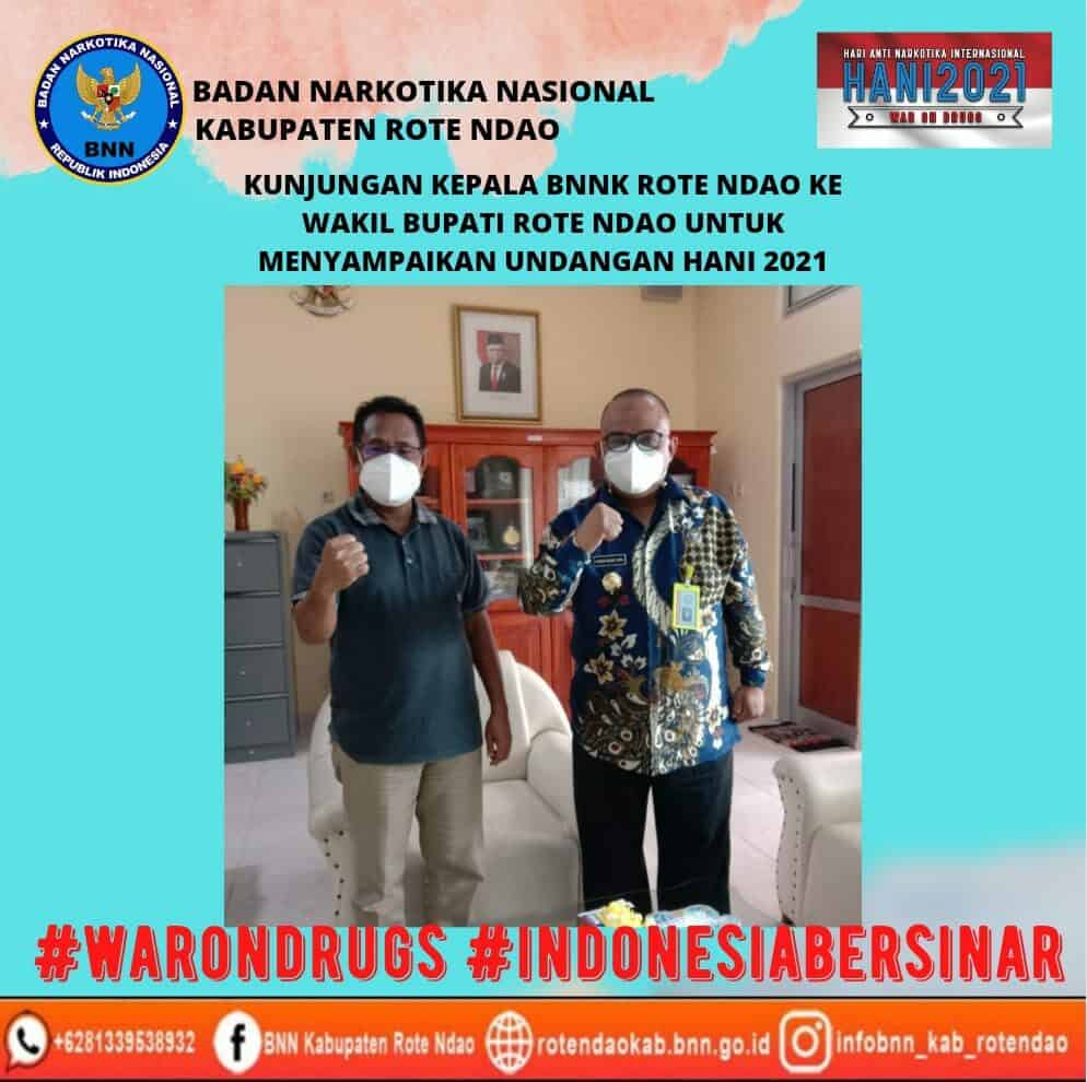 Kunjungan Kepala BNNK Rote Ndao Ke Wakil Bupati Rote Ndao untuk menyampaikan undangan HANI 2021 Kunjungan Kepala BNNK Rote Ndao Ke Wakil Bupati Rote Ndao untuk menyampaikan undangan HANI 2021