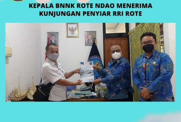 Kepala BNNK Rote Ndao Menerima kunjungan Penyiar RRI Rote