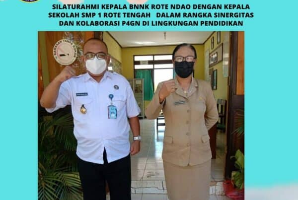 Silaturahmi Kepala BNNK Rote Ndao dengan Kepala Sekolah SMP N 3 Rote Tengah dalam rangka sinergitas dan kolaborasi P4GN di Lingkungan Pendidikan