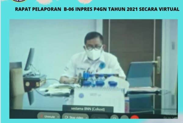 Rapat Perkembangan Pelaporan B-06 Inpres P4GN Tahun 2021 Secara Virtual