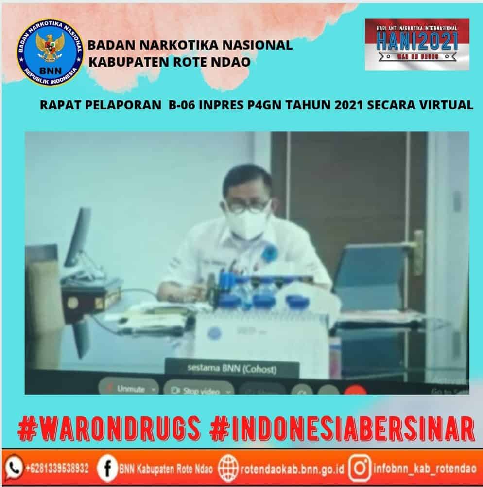 Rapat Perkembangan Pelaporan B-06 Inpres P4GN Tahun 2021 Secara Virtual Rapat Perkembangan Pelaporan B-06 Inpres P4GN Tahun 2021 Secara Virtual