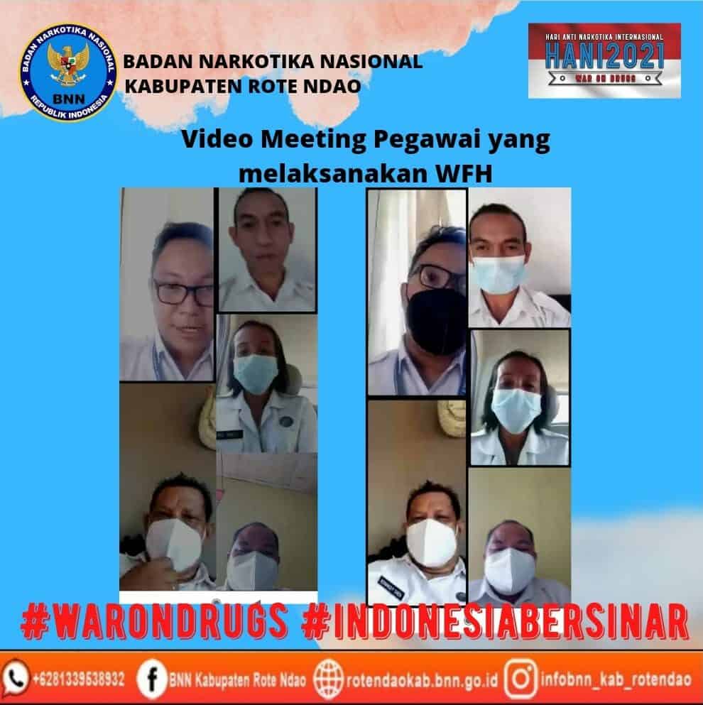 Video meeting pegawai yang melaksanakan WFH Video meeting pegawai yang melaksanakan WFH