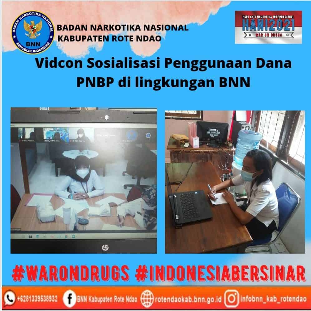 Vidcon Rapat sosialisasi penggunaan dana PNBP di lingkungan BNN Vidcon Rapat sosialisasi penggunaan dana PNBP di lingkungan BNN