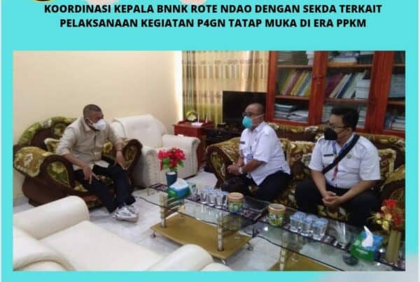 Koordinasi Kepala BNNK Rote Ndao dengan Sekda Kabupaten Rote Ndao terkait pelaksanaan kegiatan tatap muka P4GN di era PKM