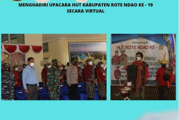 Menghadiri Upacara Peringatan HUT Kabupaten Rote Ndao ke -19 Tahun 2021