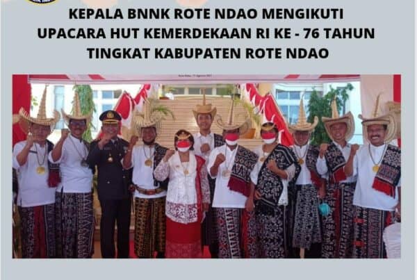 Kepala BNNK Rote Ndao bersama Forkopimda mengikuti Upacara HUT Ke – 76 Tahun Kemerdekaan Republik Indonesia Tahun 2021 Tingkat Kabupaten Rote Ndao