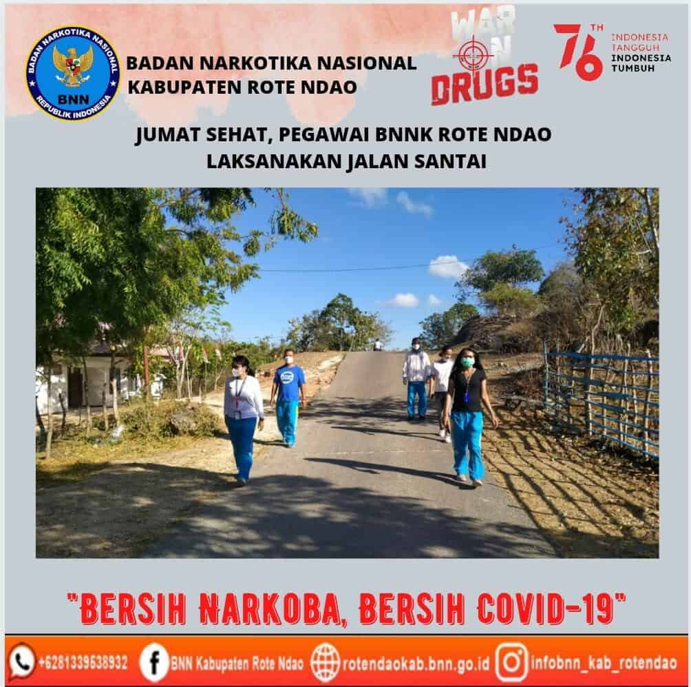 Jumat Sehat, Pegawai BNNK Rote Ndao Laksanakan Jalan Santai Jumat Sehat, Pegawai BNNK Rote Ndao Laksanakan Jalan Santai