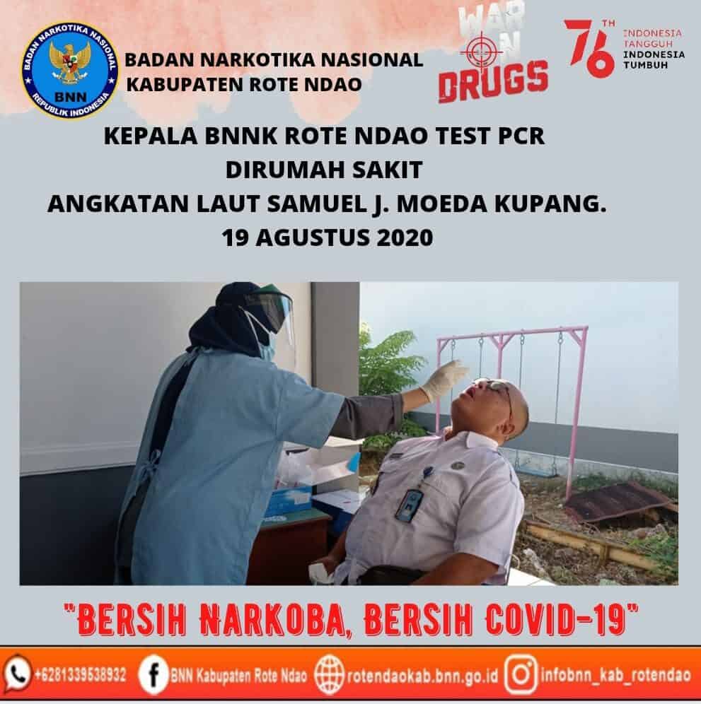Kepala BNNK Rote Ndao Tes PCR di Rumah Sakit Anggkatan Laut Samuel J. Moeda Kupang Kepala BNNK Rote Ndao Tes PCR di Rumah Sakit Anggkatan Laut Samuel J. Moeda Kupang