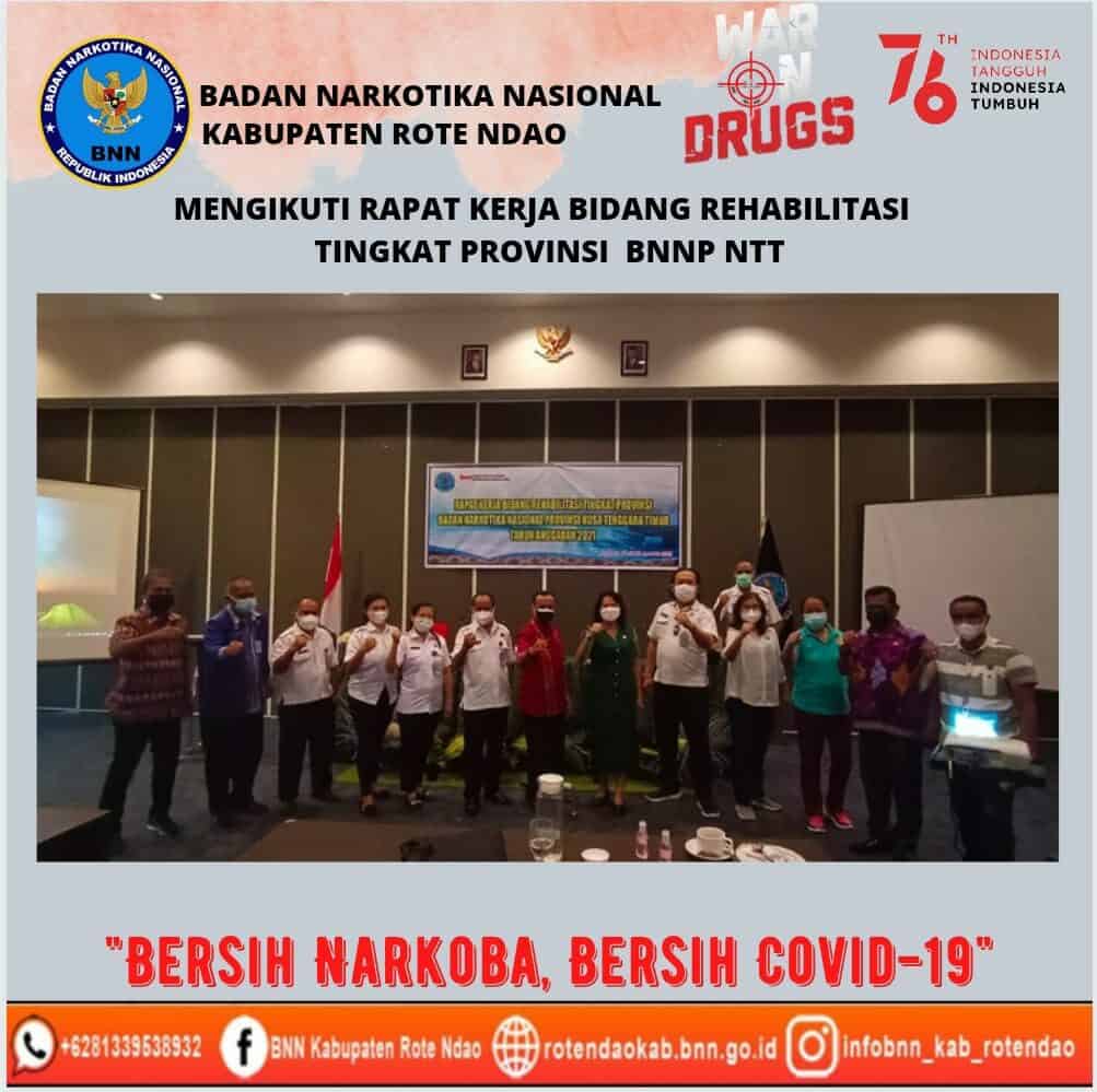 Seksi Rehabilitasi BNNK Rote Ndao Mengikuti Rapat Kerja Bidang Rehabilitasi Tingkat Provinsi BNNP NTT Seksi Rehabilitasi BNNK Rote Ndao Mengikuti Rapat Kerja Bidang Rehabilitasi Tingkat Provinsi BNNP NTT