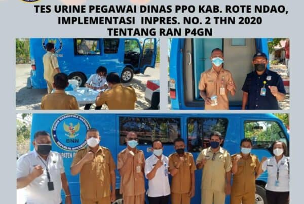 Tes Urine Pegawai Dinas Pendidikan Pemuda dan Olahraga Kabupaten Rote Ndao, lmplementasi Inpres Nomor 2 Tahun 2020 Tentang RAN P4GN
