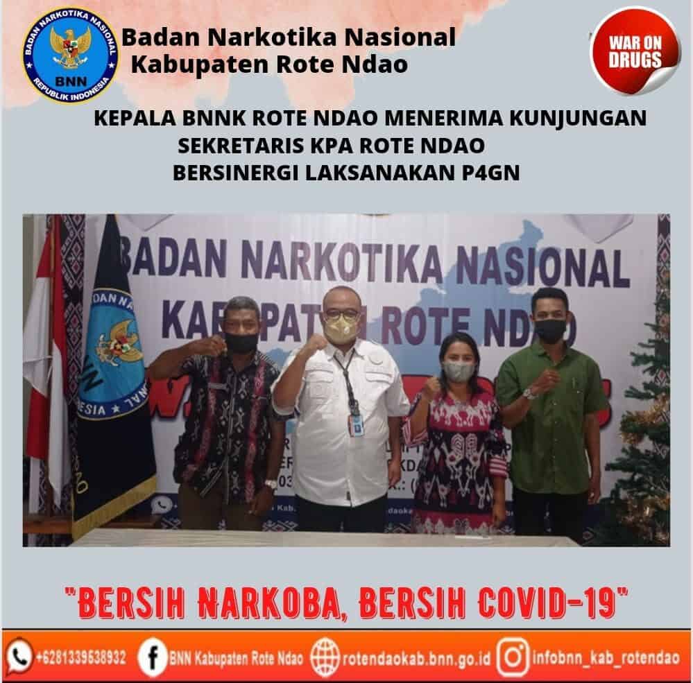 Bersinergi, Sekretaris KPA Kabupaten Rote Ndao berkunjung ke BNNK Rote Ndao Bersinergi, Sekretaris KPA Kabupaten Rote Ndao berkunjung ke BNNK Rote Ndao