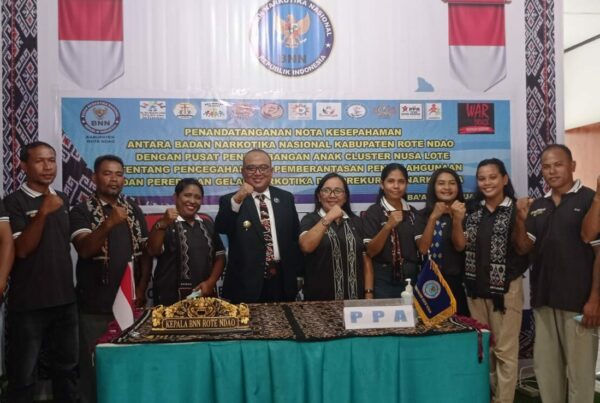 Penandatanganan Nota Kesepahaman P4GN BNN Kabupaten Rote Ndao dengan Pusat Pengembangan Anak (PPA) Cluster Nusa Lote