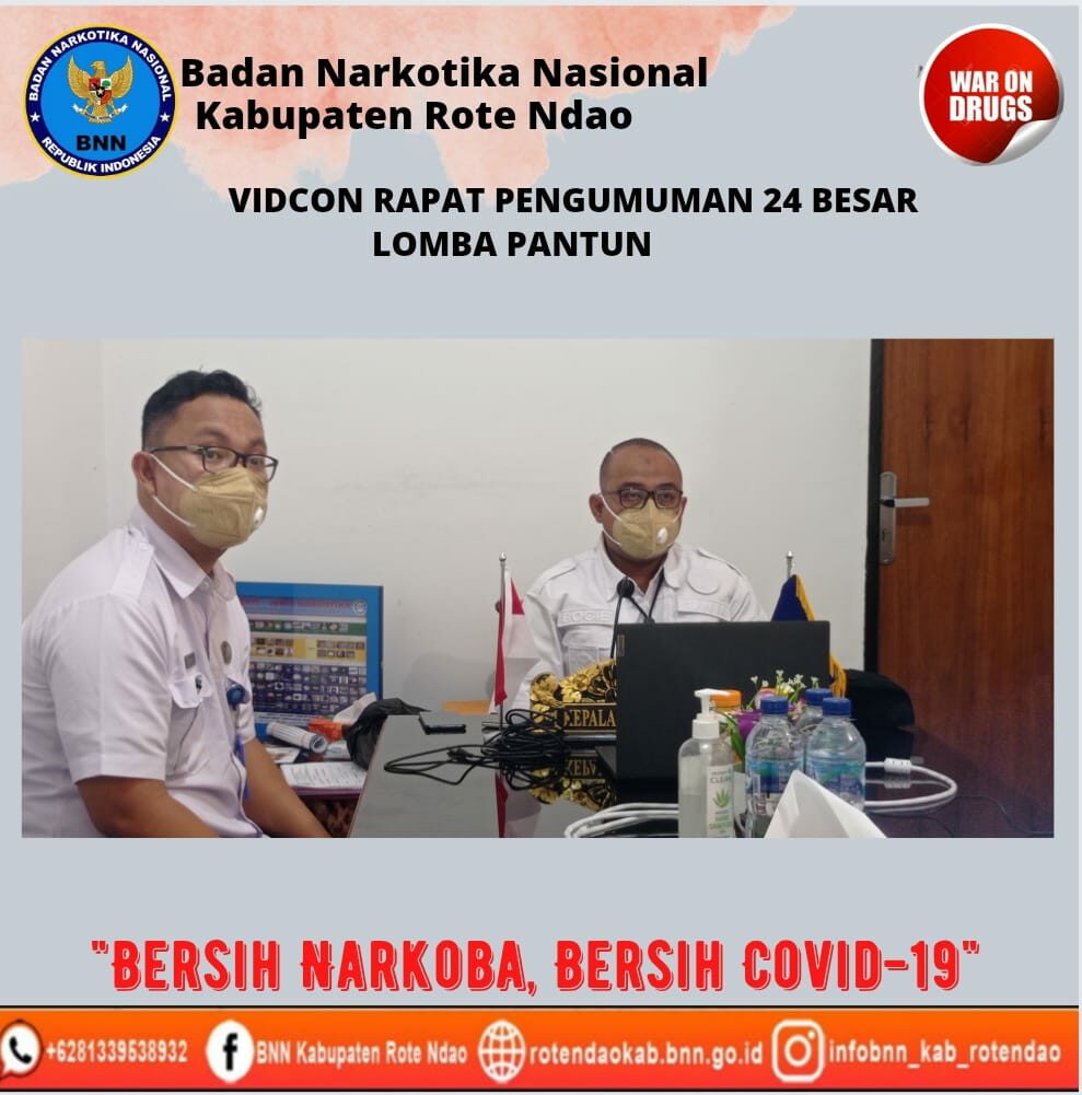 Virtual Meting Penjurian 24 Besar Lomba Pantun BNN RI Virtual meeting penjurian 24 besar lompa pantun BNN RI