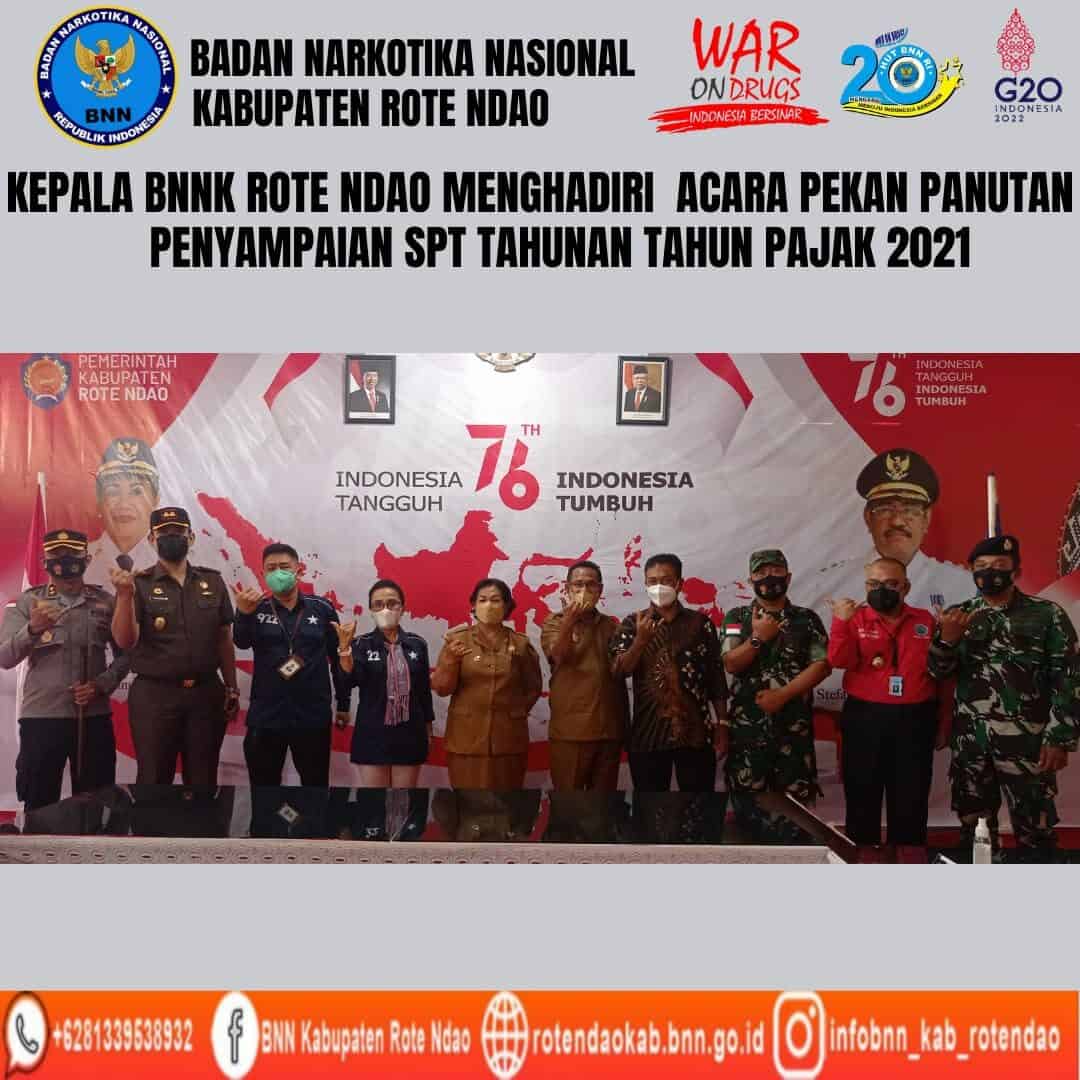 Kepala BNNK Rote Ndao menghadiri acara Pekan Panutan Penyampaian SPT Tahunan Tahun Pajak 2021 Kepala BNNK Rote Ndao menghadiri acara Pekan Panutan Penyampaian SPT Tahunan Tahun Pajak 2021