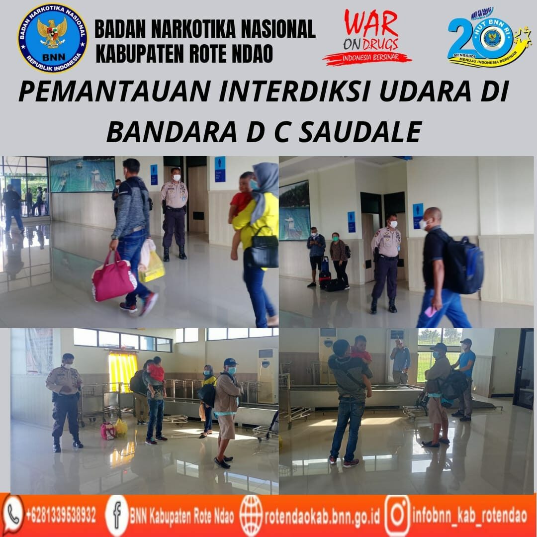 Seksi Pemberantasan Melaksanakan Kegiatan Pemantauan Interdiksi Udara di Bandara D. C. Saudale Rote Seksi Pemberantasan Melaksanakan Kegiatan Pemantauan Interdiksi Udara di Bandara D. C. Saudale Rote
