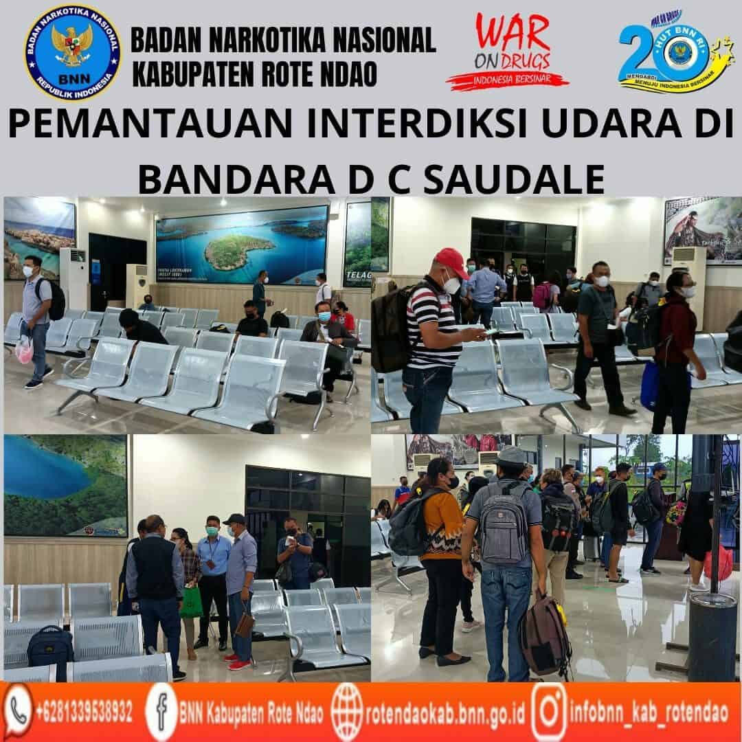 Seksi Pemberantasan Melaksanakan Kegiatan Pemantauan Interdiksi Udara di Bandara D. C. Saudale Rote Ndao Seksi Pemberantasan Melaksanakan Kegiatan Pemantauan Interdiksi Udara di Bandara D. C. Saudale Rote Ndao