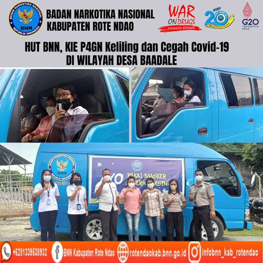 HUT BNN, KIE Keliling P4GN dan Cegah Covid - 19 diwilayah Desa Baadale HUT BNN, KIE Keliling P4GN dan Cegah Covid – 19 diwilayah Desa Baadale
