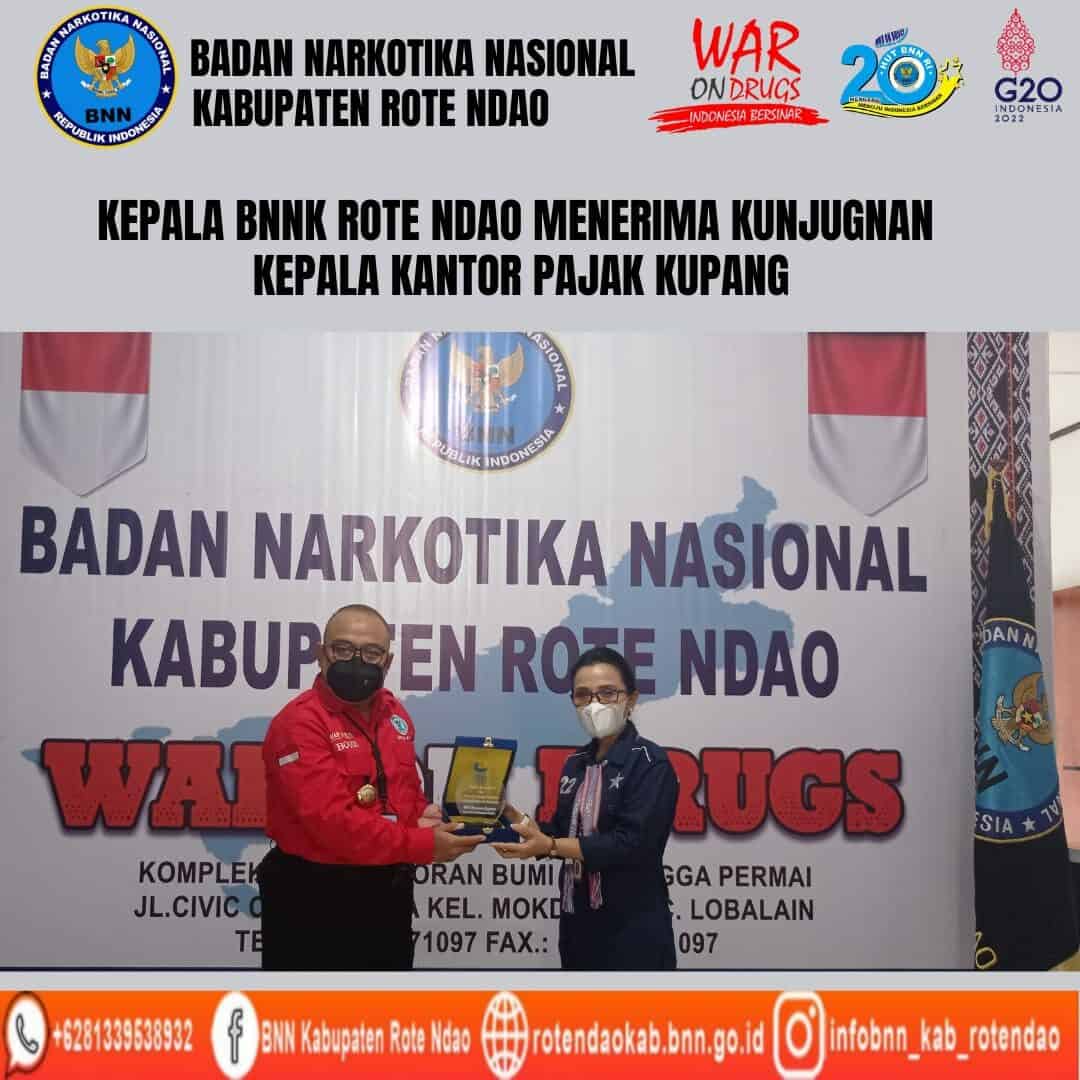 Kepala BNNK Rote Ndao menerima kunjungan Kepala Pajak Kupang