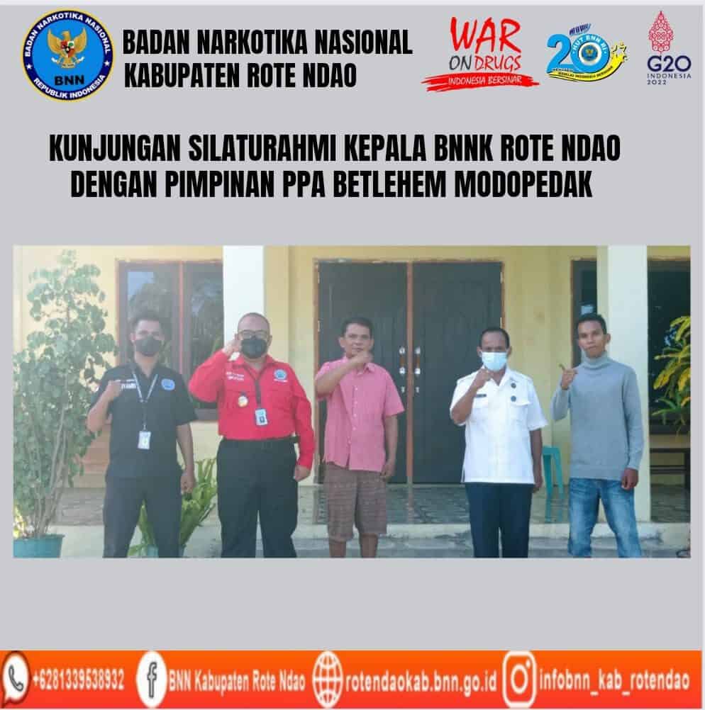 Kunjungan Silaturahmi Kepala BNNK Rote Ndao dengan Pimpinan PPA Betlehem Modopedak Kunjungan Silaturahmi Kepala BNNK Rote Ndao dengan Pimpinan PPA Betlehem Modopedak