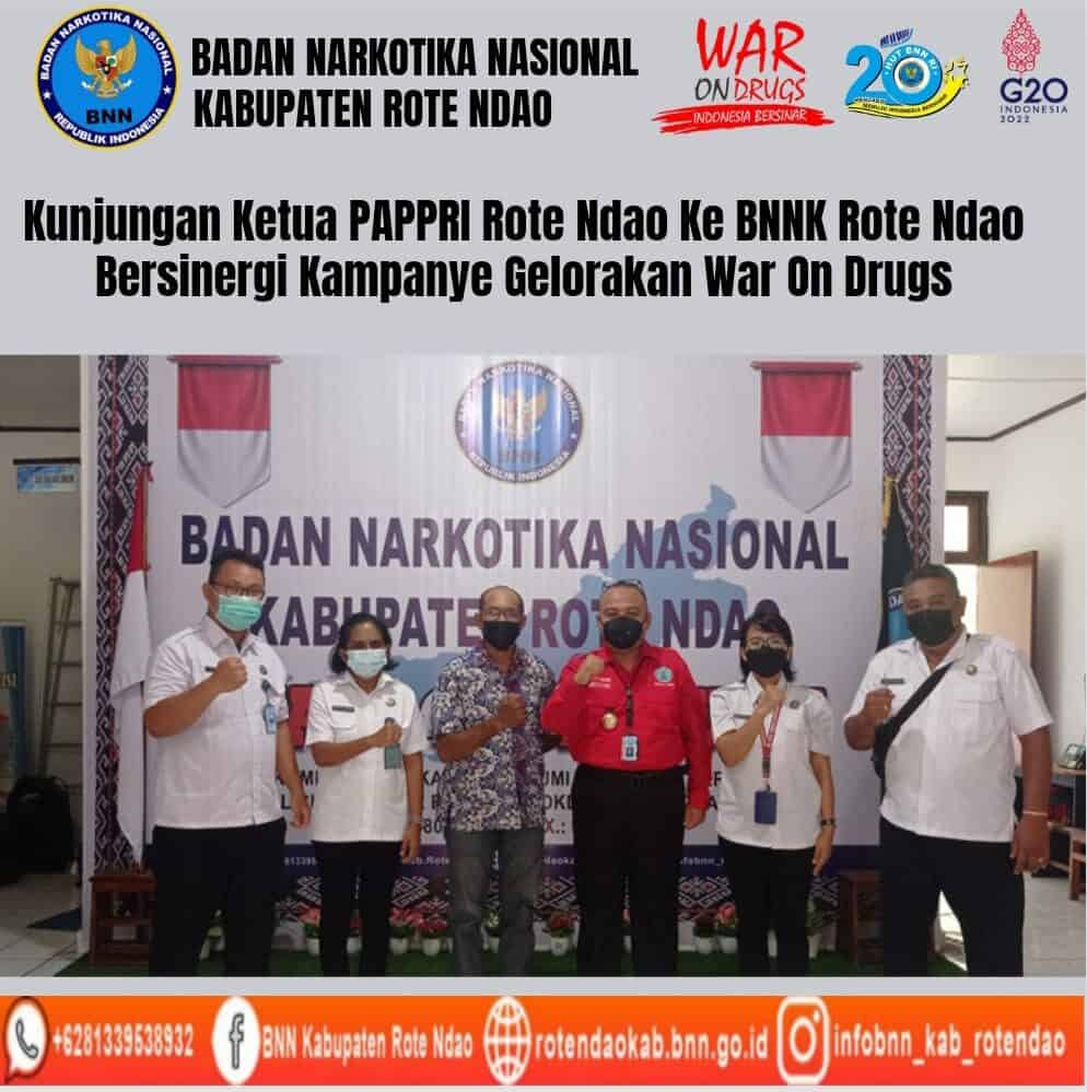 Kunjungan Ketua PAPPRI Rote Ndao ke BNNK Rote Ndao Kunjungan Ketua PAPPRI Rote Ndao ke BNNK Rote Ndao