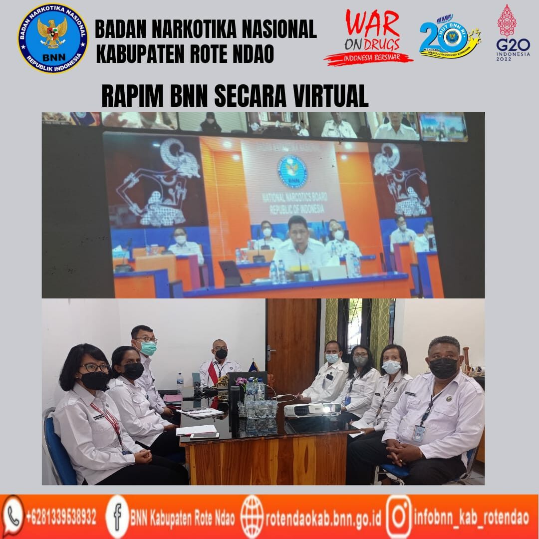 Mengikuti Rapim BNN RI Secara Virtual Mengikuti Rapim BNN RI Secara Virtual