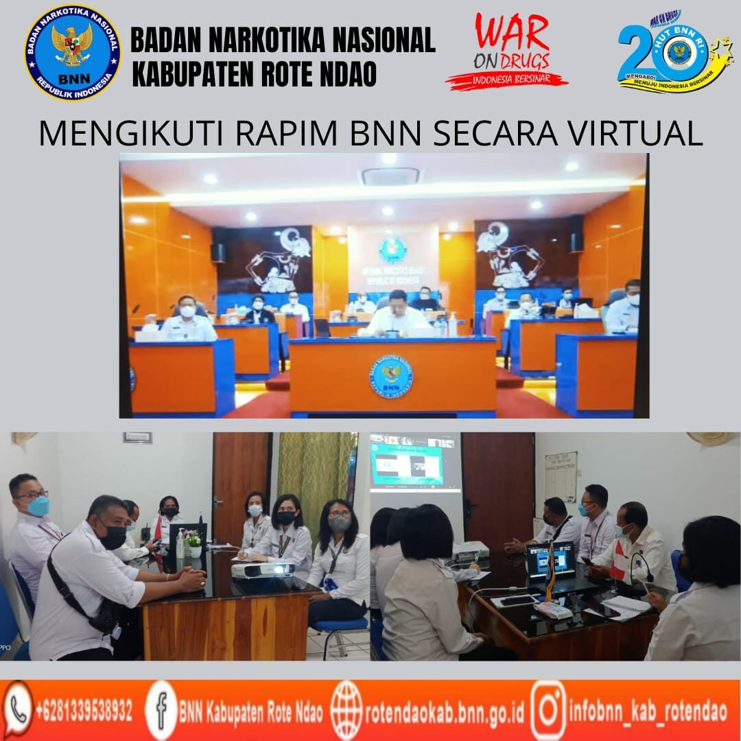 Mengikuti Rapim BNN RI Secara Virtual Mengikuti Rapim BNN RI Secara Virtual