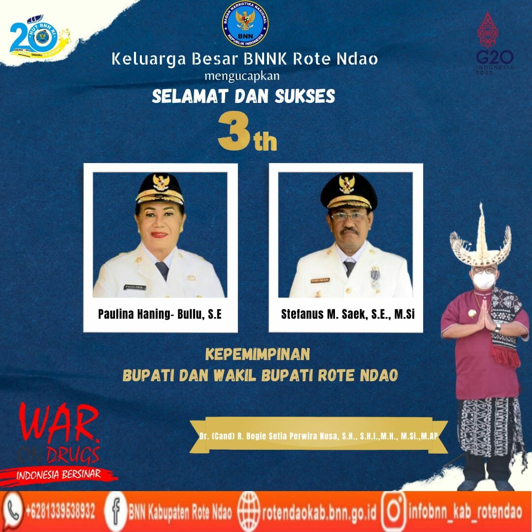Selamat dan Sukses 3 Tahun Kepemimpinan Bupati dan Wakil Bupati Rote Ndao Selamat dan Sukses 3 Tahun Kepemimpinan Bupati dan Wakil Bupati Rote Ndao