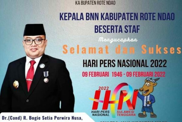 Kepala BNN Kabupaten Rote Ndao Beserta Staf Mengucapkan Selamat dan sukses Hari Pers Nasional Tahun 2022