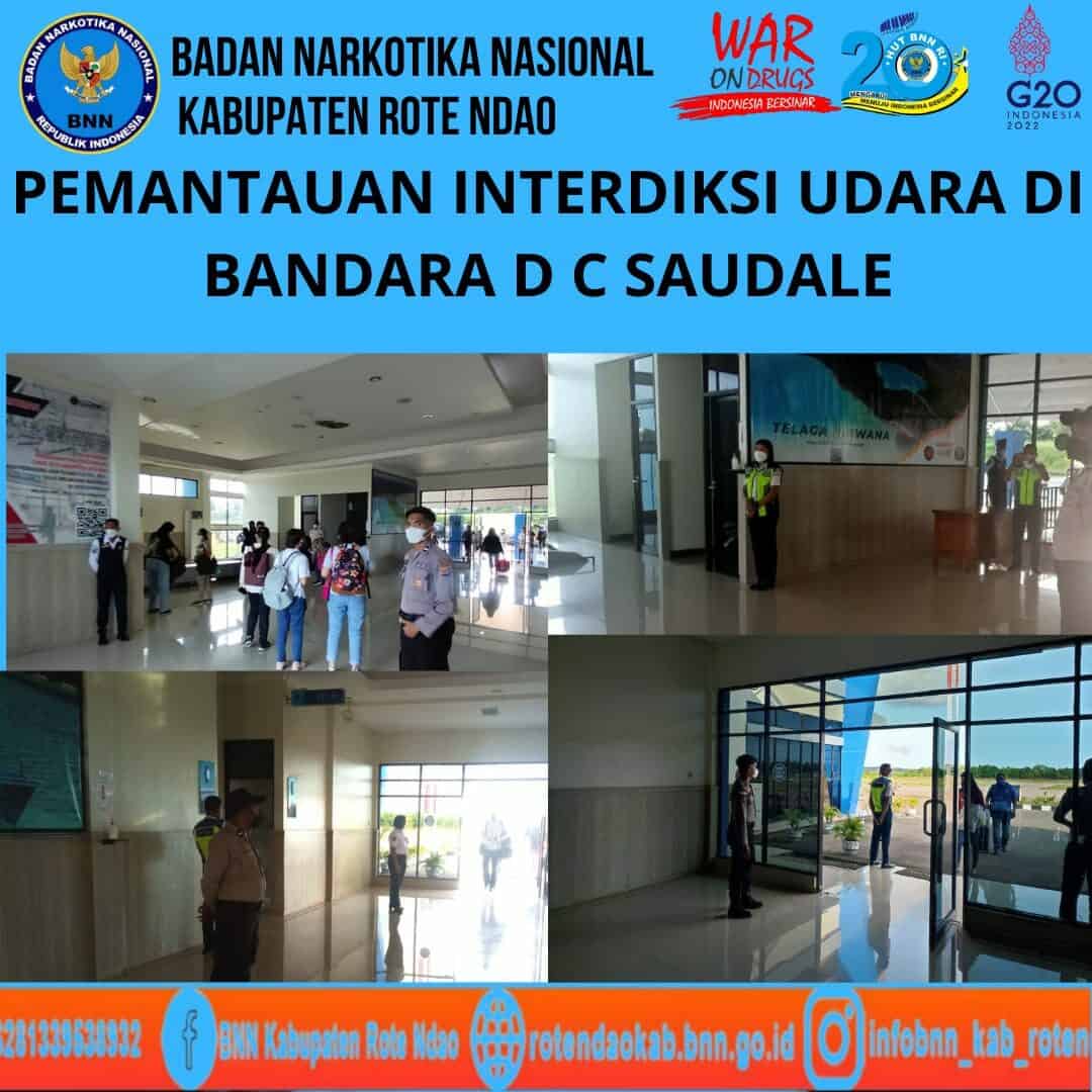 Seksi Pemberantasan Melaksanakan Pemantauan Interdiksi Udara di Bandara D.C. Saudale Rote Ndao. Seksi Pemberantasan Melaksanakan Pemantauan Interdiksi Udara di Bandara D.C. Saudale Rote Ndao.