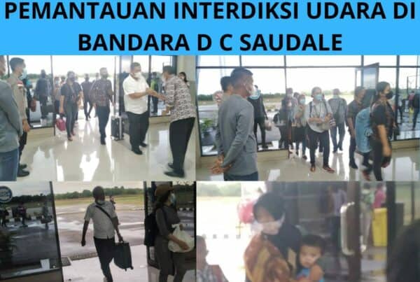 Seksi Pemberantasan Melaksanakan Pemantauan Interdiksi Udara di Bandara D.C. Saudale Rote Ndao.
